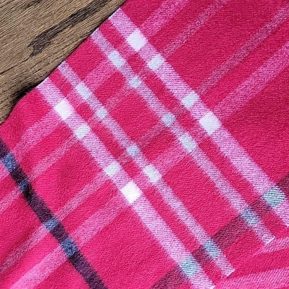 Cashemere Charter Club Exploded Signature Red Plaid Soft Scarf Fringe Holiday - Picture 7 of 14